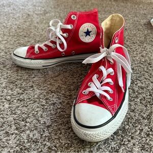 Converse | Chuck Taylor All Star Canvas | Unisex High Top Shoes | Red Chucks